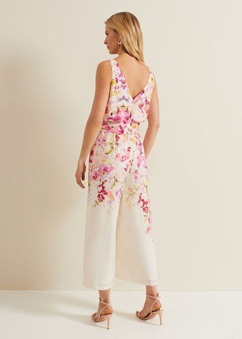 Phase Eight Ethel Floral Wide Leg Jumpsuit Multicolor Canada | PBDAJS-631